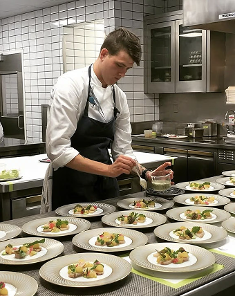 In the kitchen